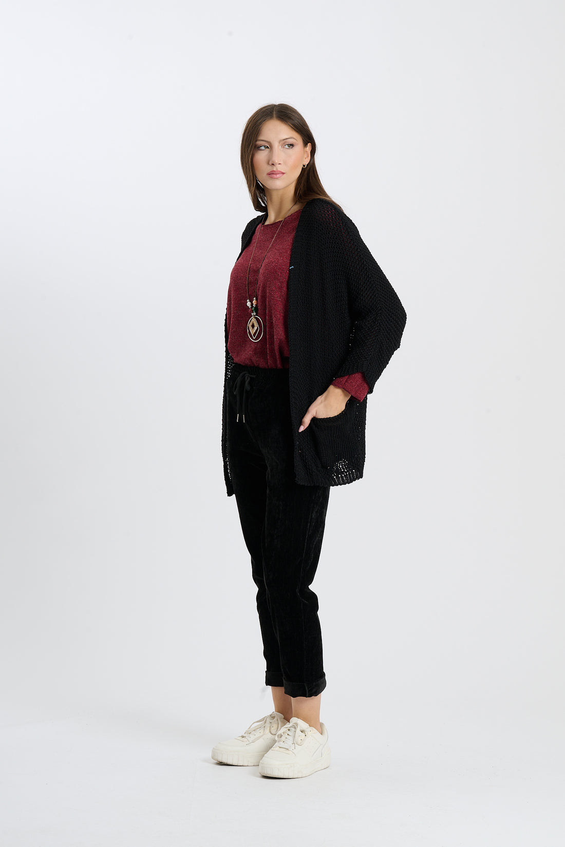 Strickjacke Helga - Schwarz