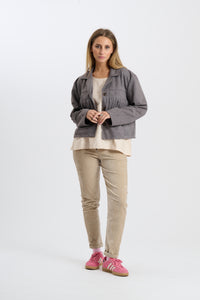 Fransenjacke Indi - Grau