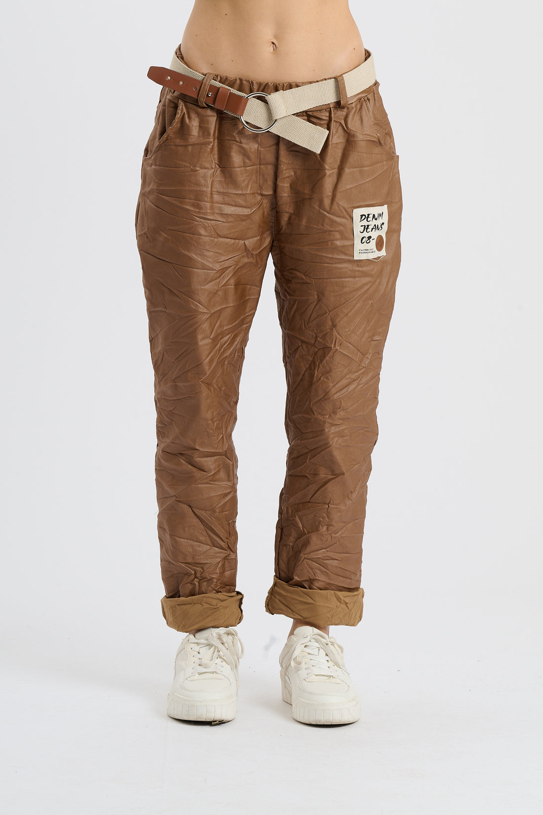 Hose Denim - Metallicbraun