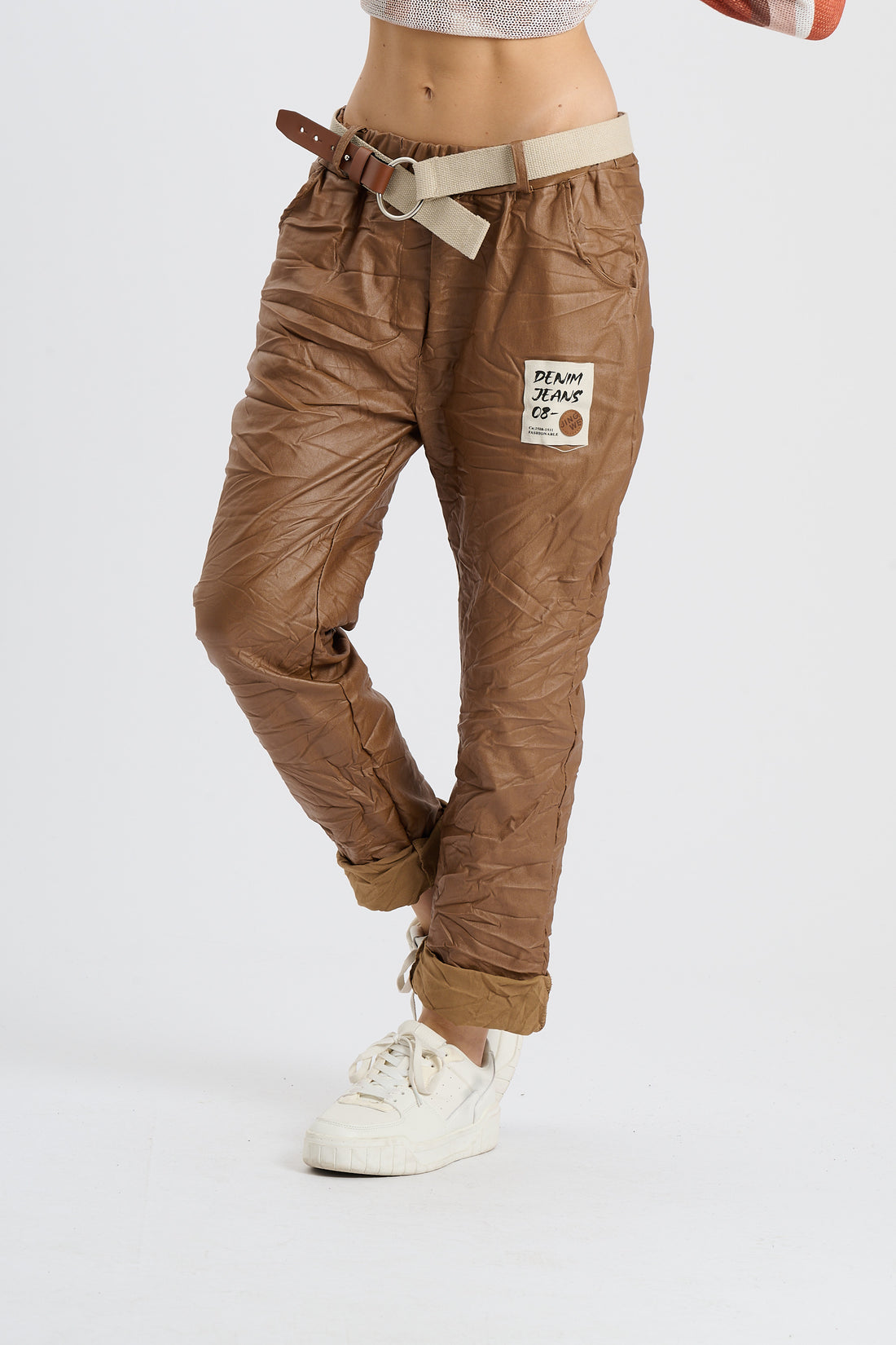 Hose Denim - Metallicbraun