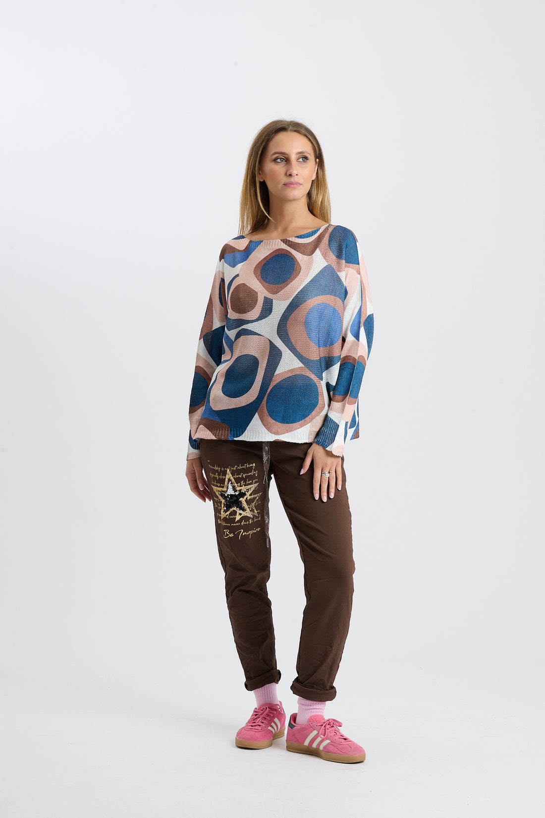 Strickshirt Damn - Blau