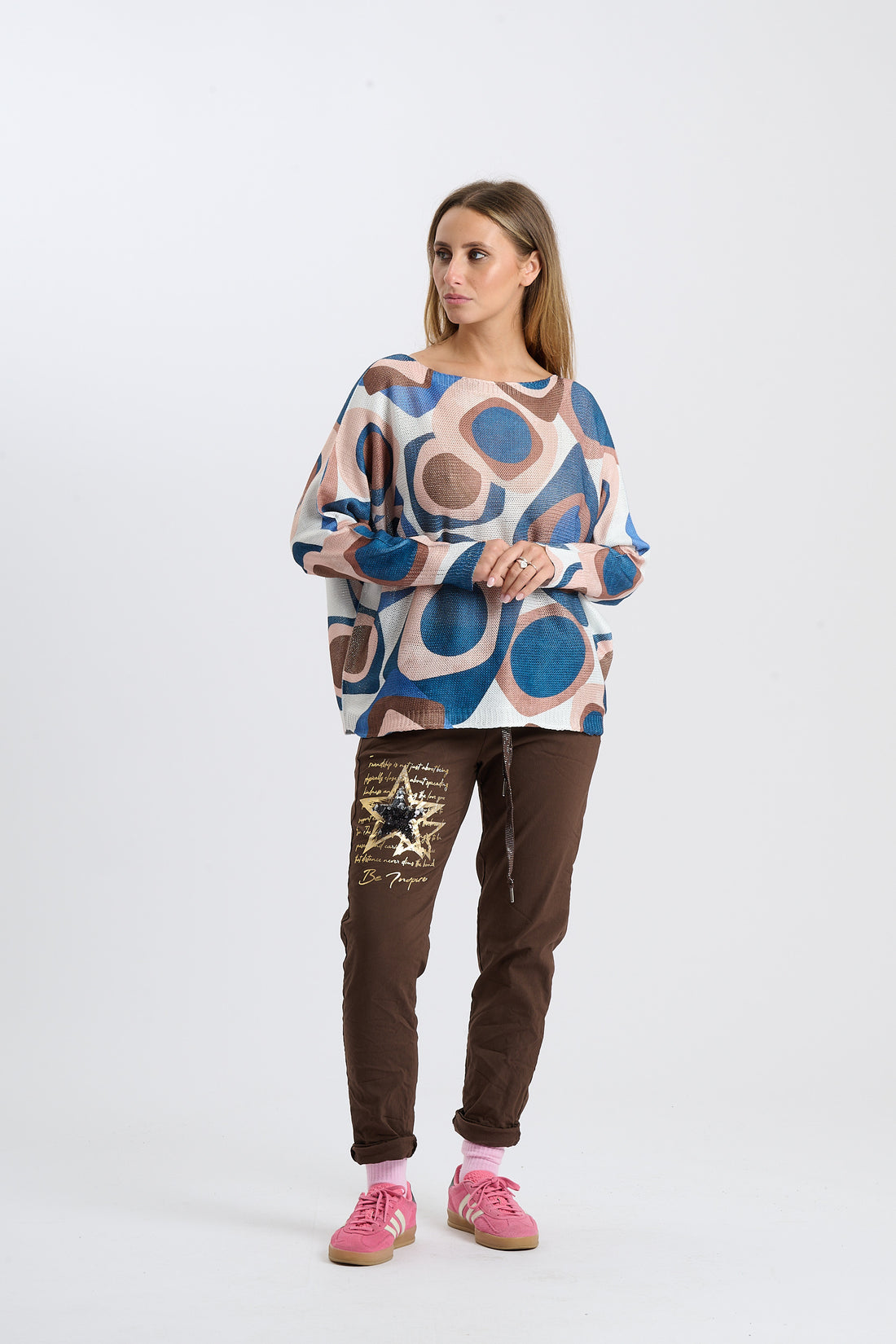 Strickshirt Damn - Blau