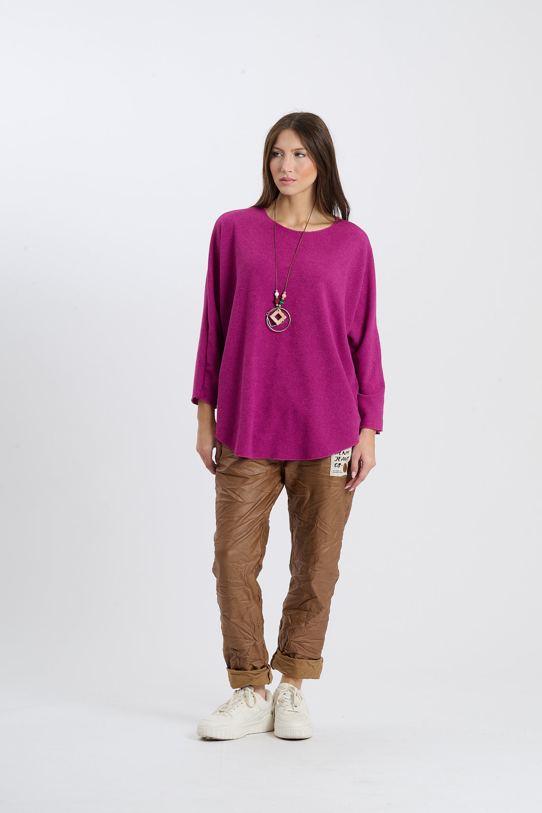 Sweatshirt Ojeda + Kette - Lila