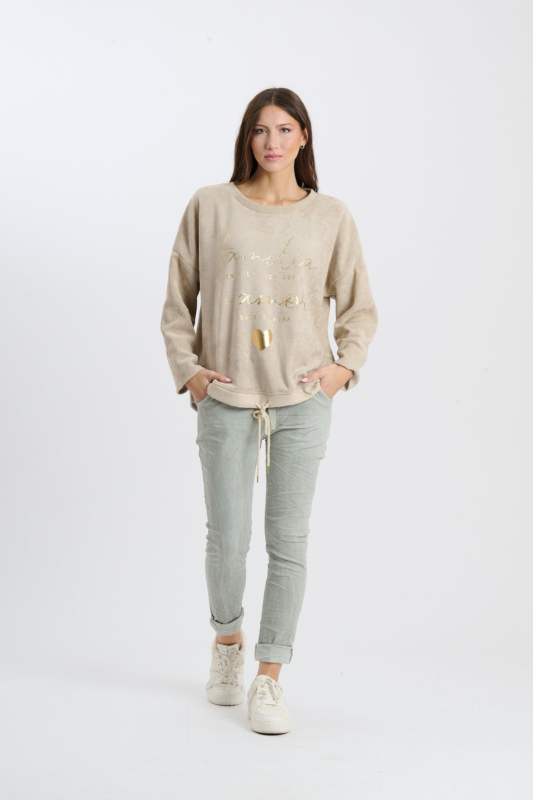 Pullover Familia  - Hellbraun