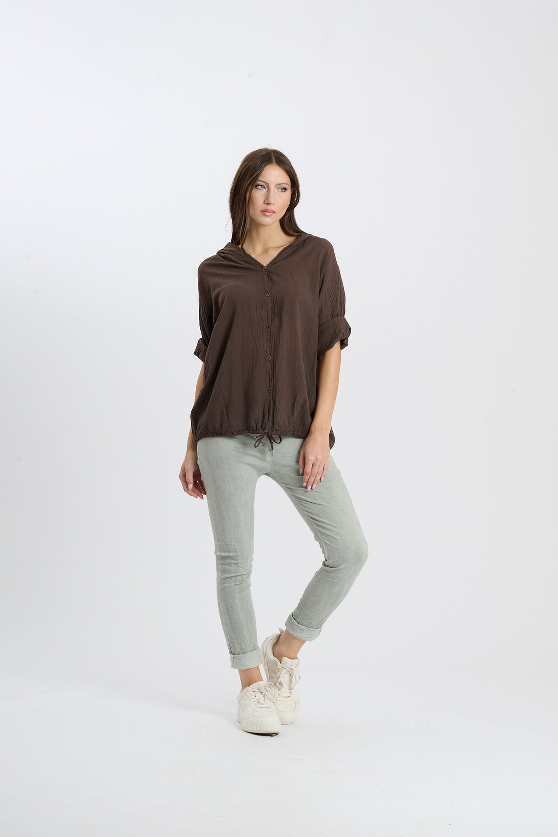 Hoodie Hemd Palma - Braun