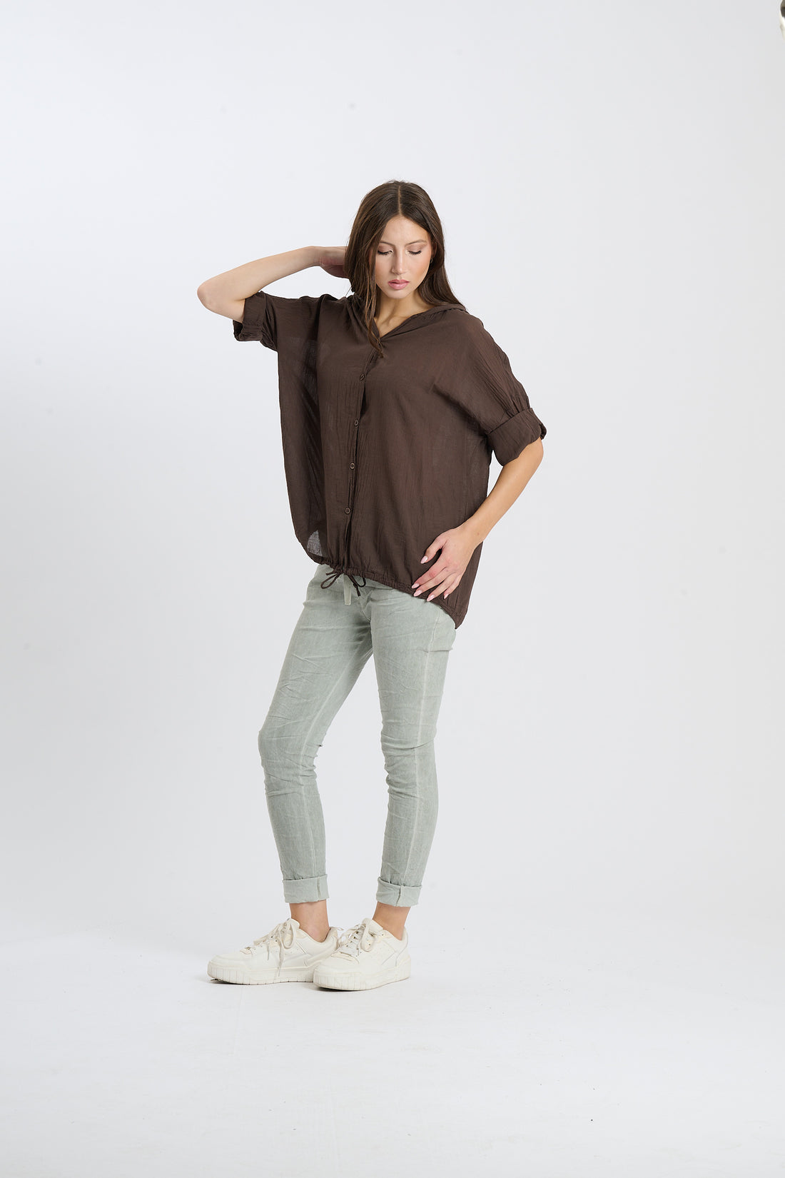 Hoodie Hemd Palma - Braun