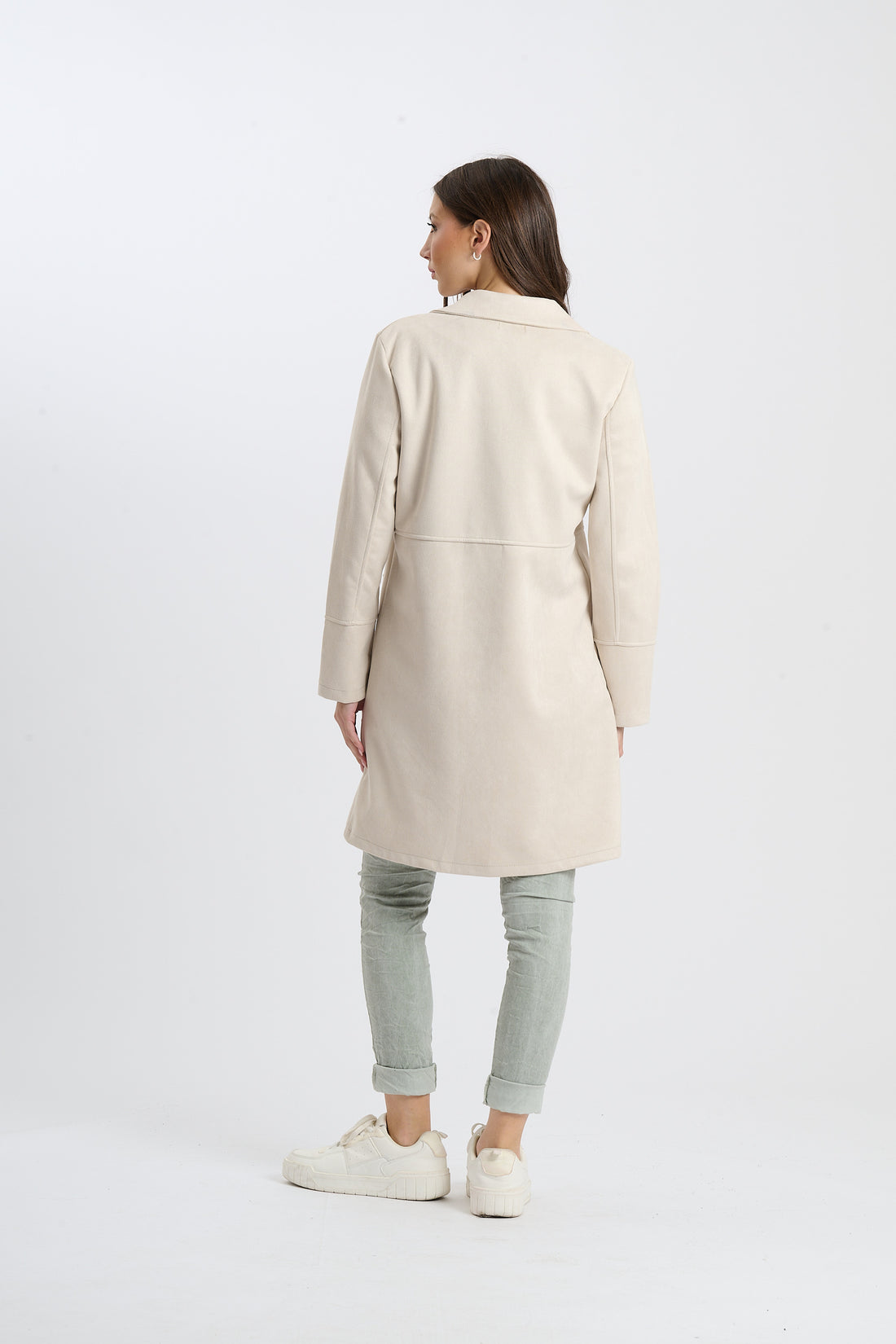 Knopfmantel Valence - Creme