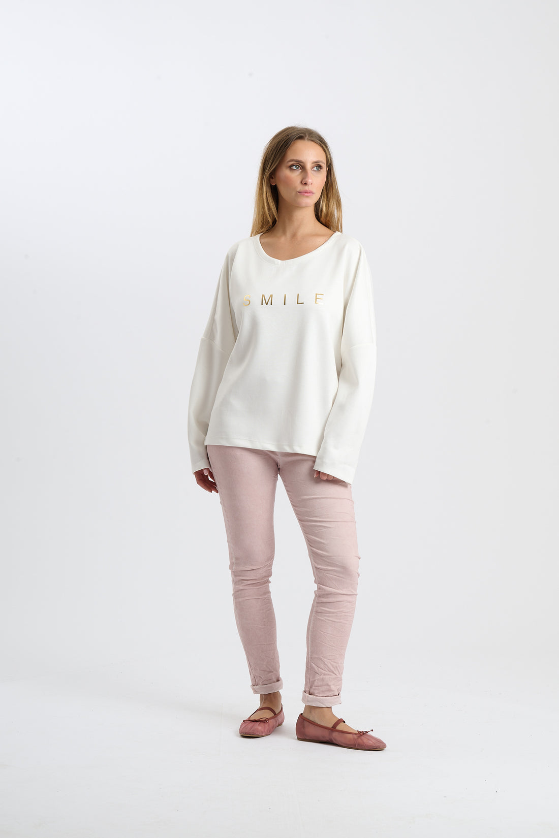 Pullover Smile  - Weiß