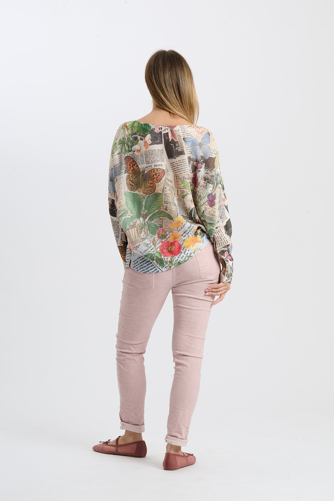 Strickshirt Butterfly - Beige