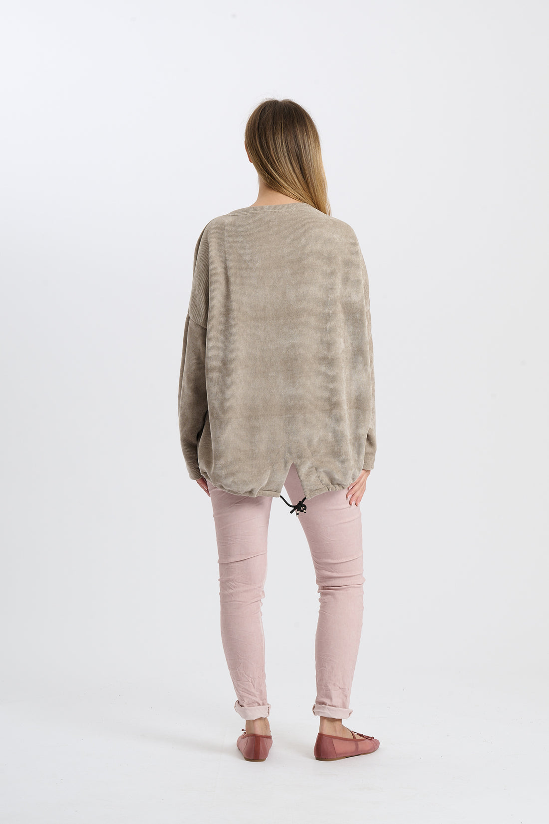Pullover Follow Your Heart - Hellbraun