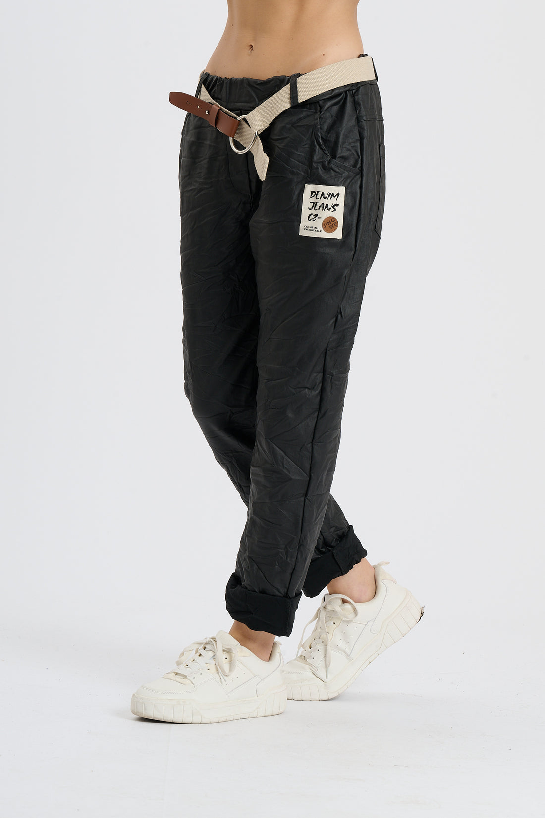 Hose Denim - Metallicschwarz