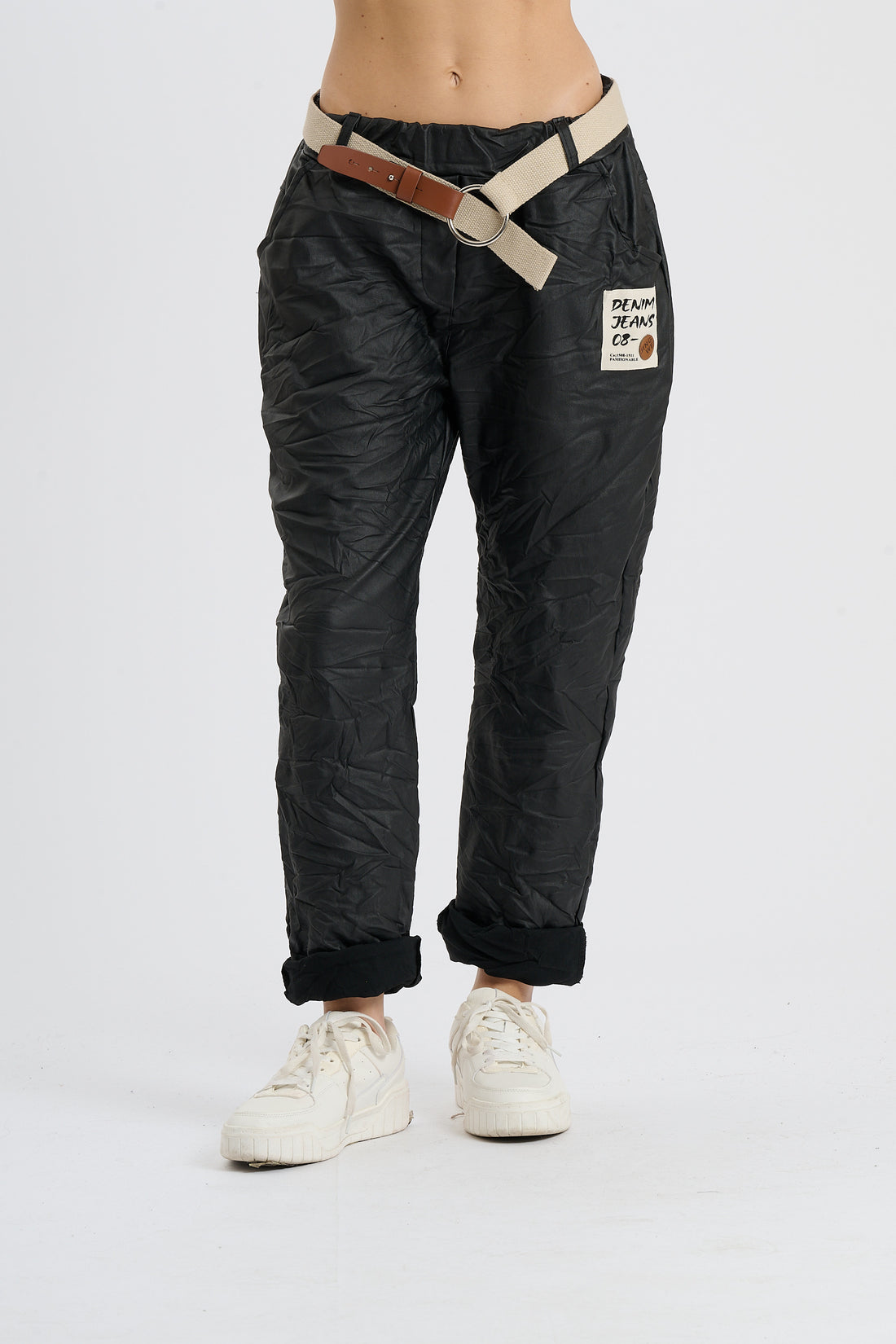 Hose Denim - Metallicschwarz