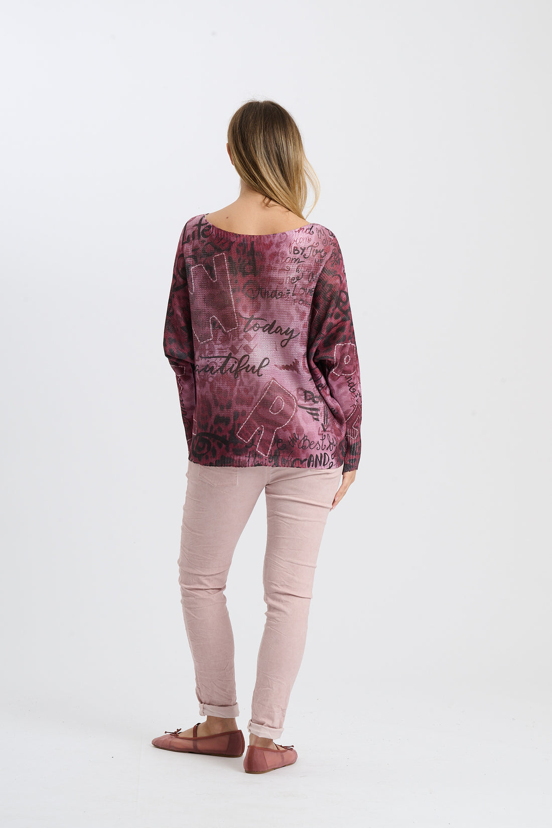 Strickshirt Vista - Weinrot