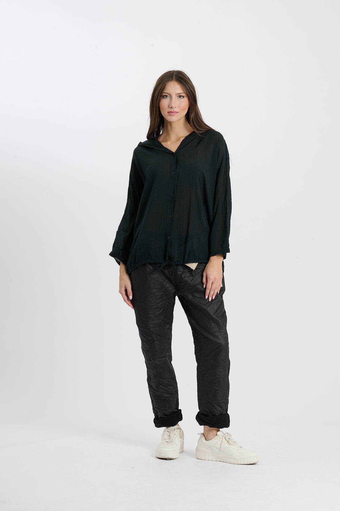 Hoodie Hemd Palma - Schwarz