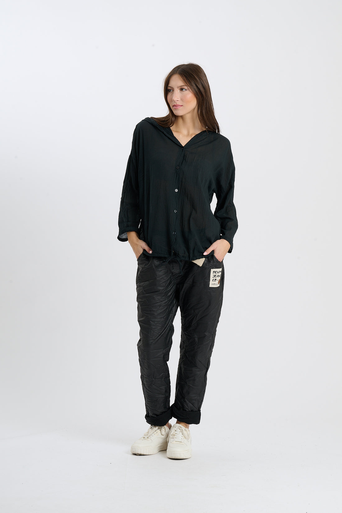 Hoodie Hemd Palma - Schwarz
