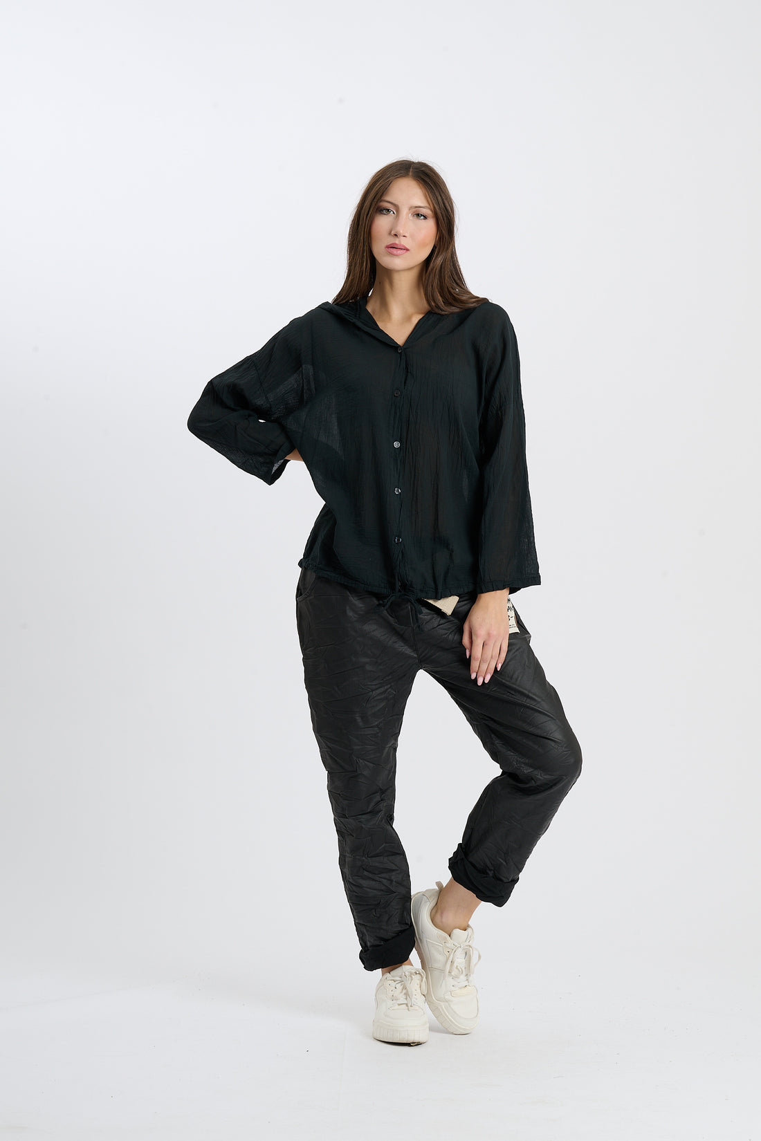 Hoodie Hemd Palma - Schwarz