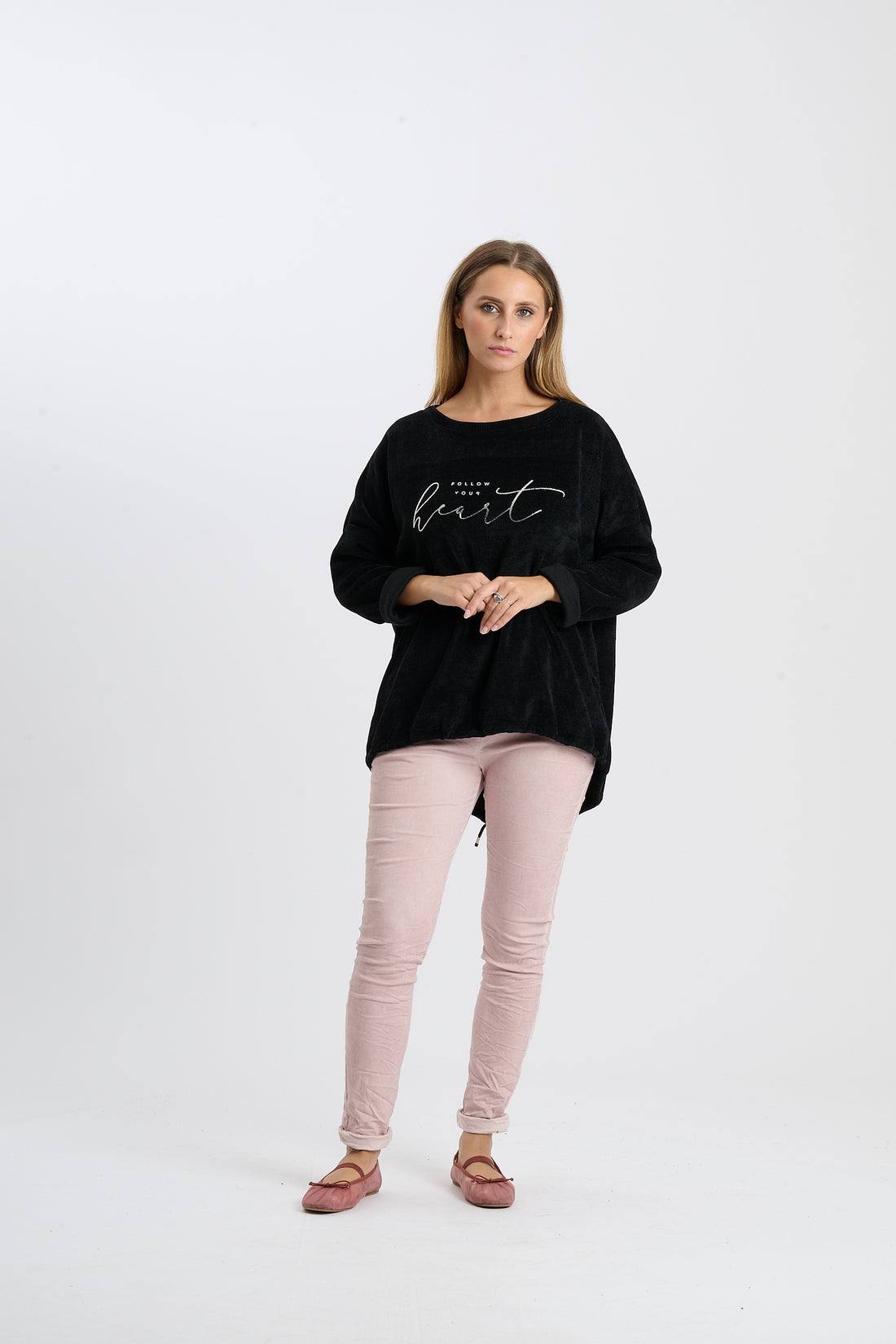 Pullover Follow Your Heart - Schwarz