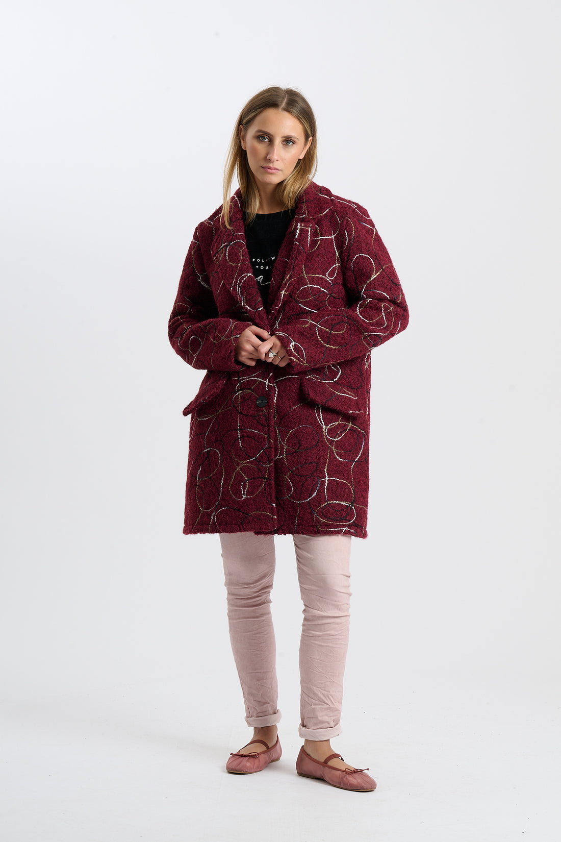 Filzjacke Sofie - Weinrot