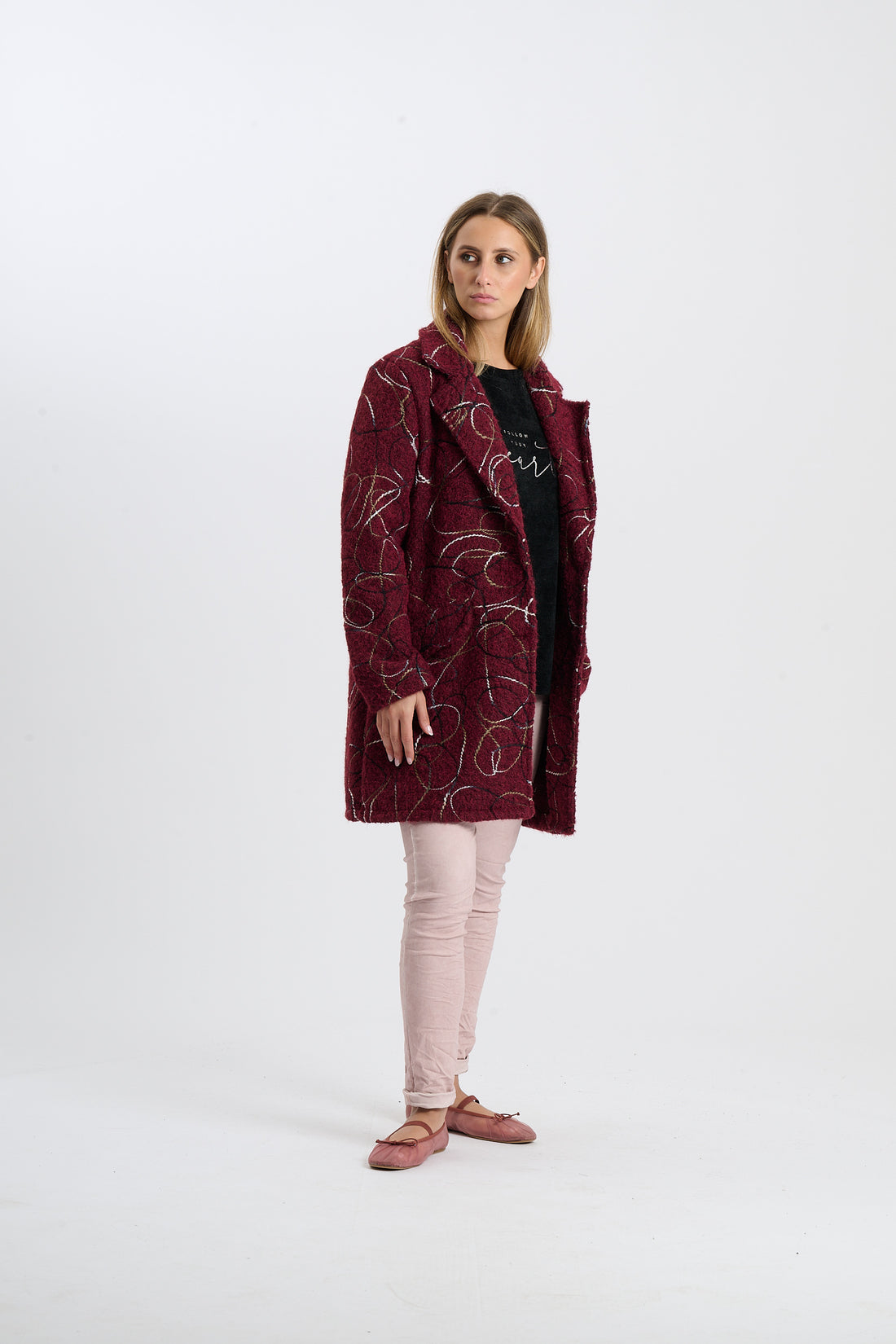 Filzjacke Sofie - Weinrot