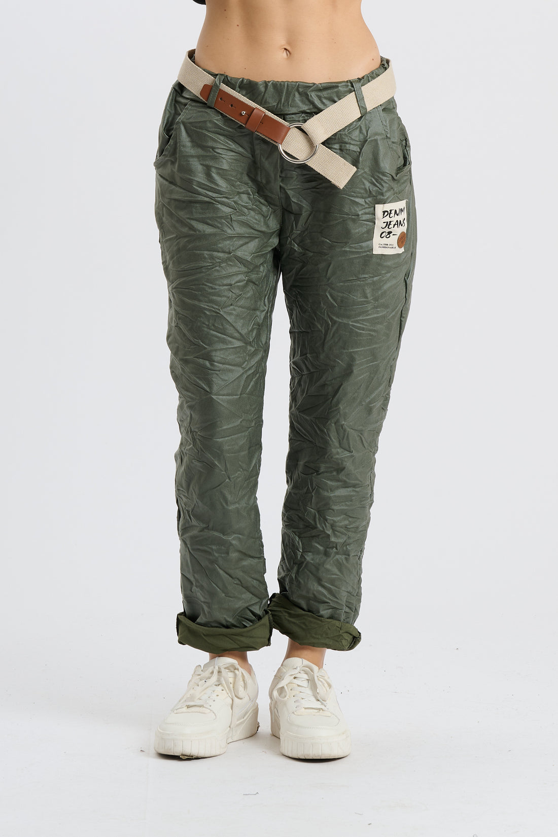 Hose Denim - Metallicolive