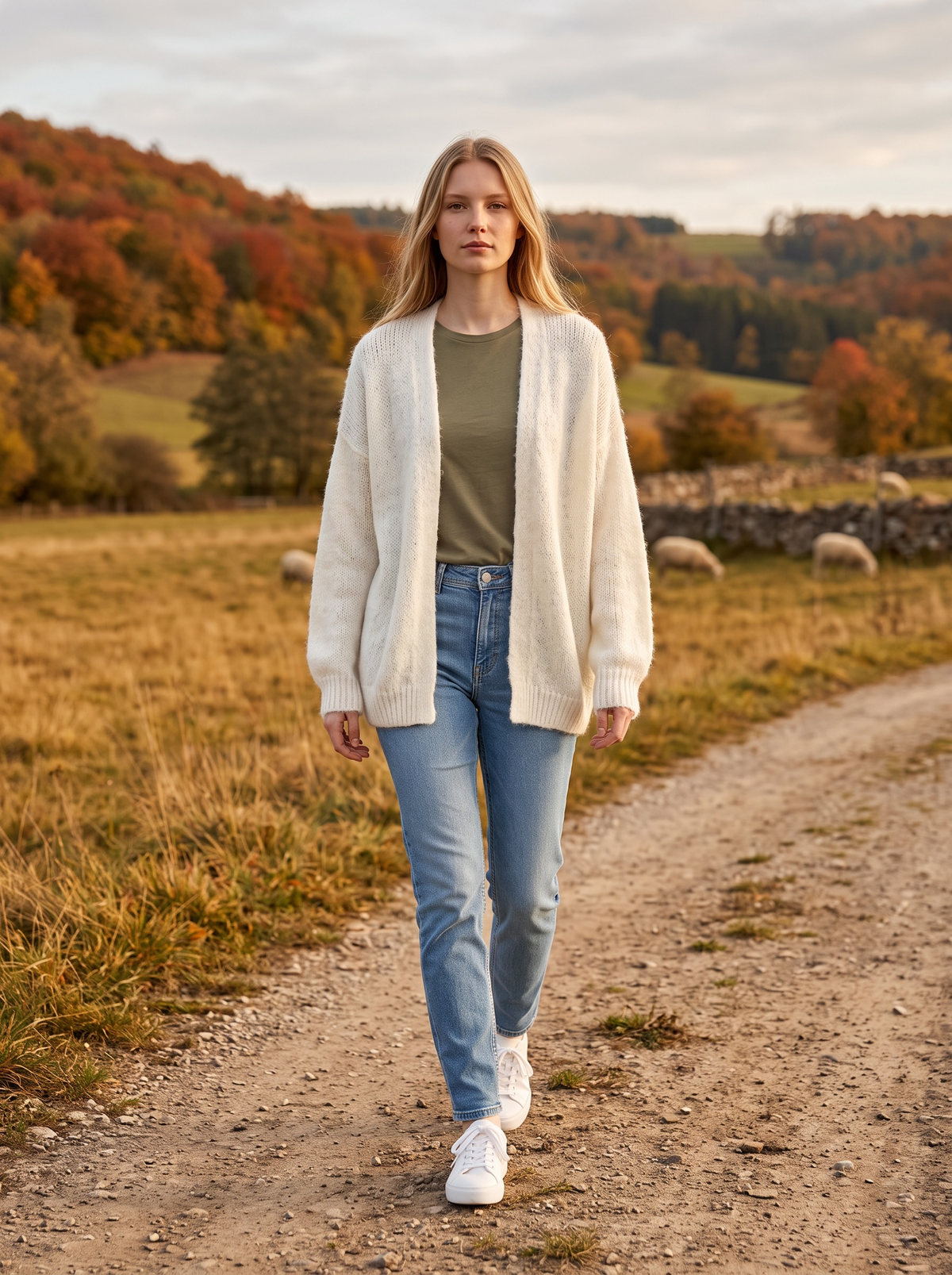 Strickjacke Vils - Weiß