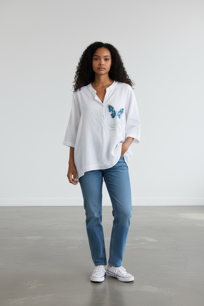 Bluse Bluebutterfly - Weiss