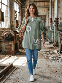Bluse LOVE - Olive