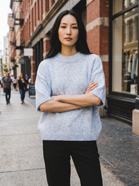 Strickshirt Chalotte - Hellblau