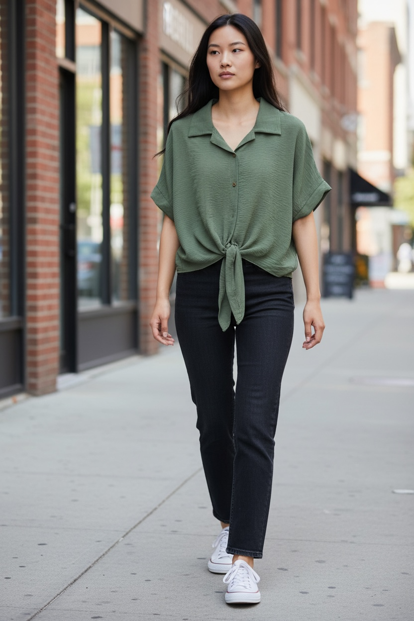 Bluse Ancona - Olive
