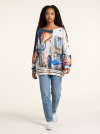Longsleeve Strickshirt Milan - Blau