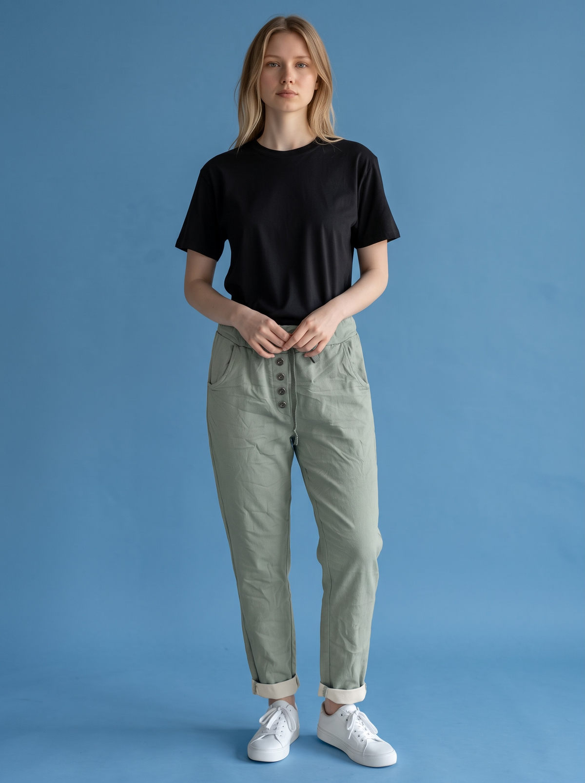 Stoffhose Amalia - Olive