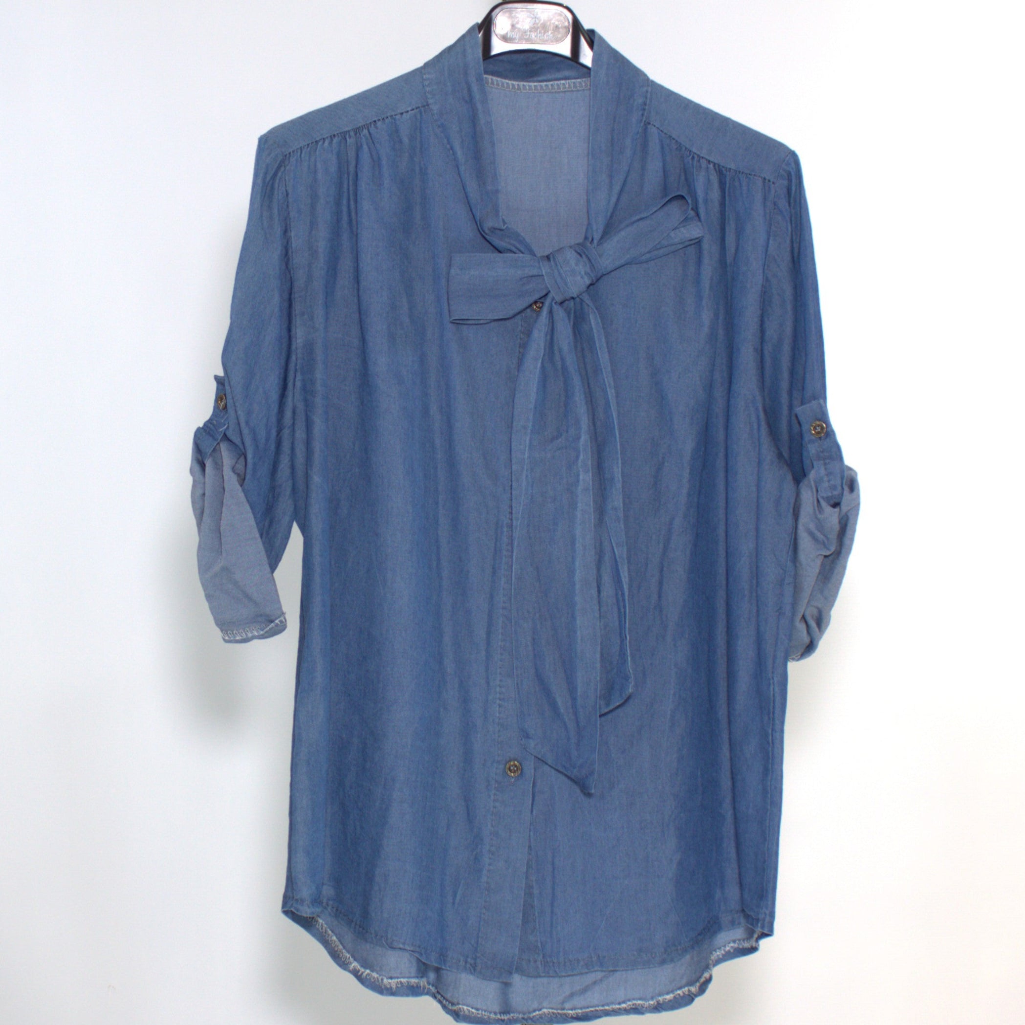 Bow tie shirt - blue