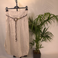 Linen skirt A - beige