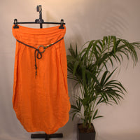 Linen Skirt A - Orange