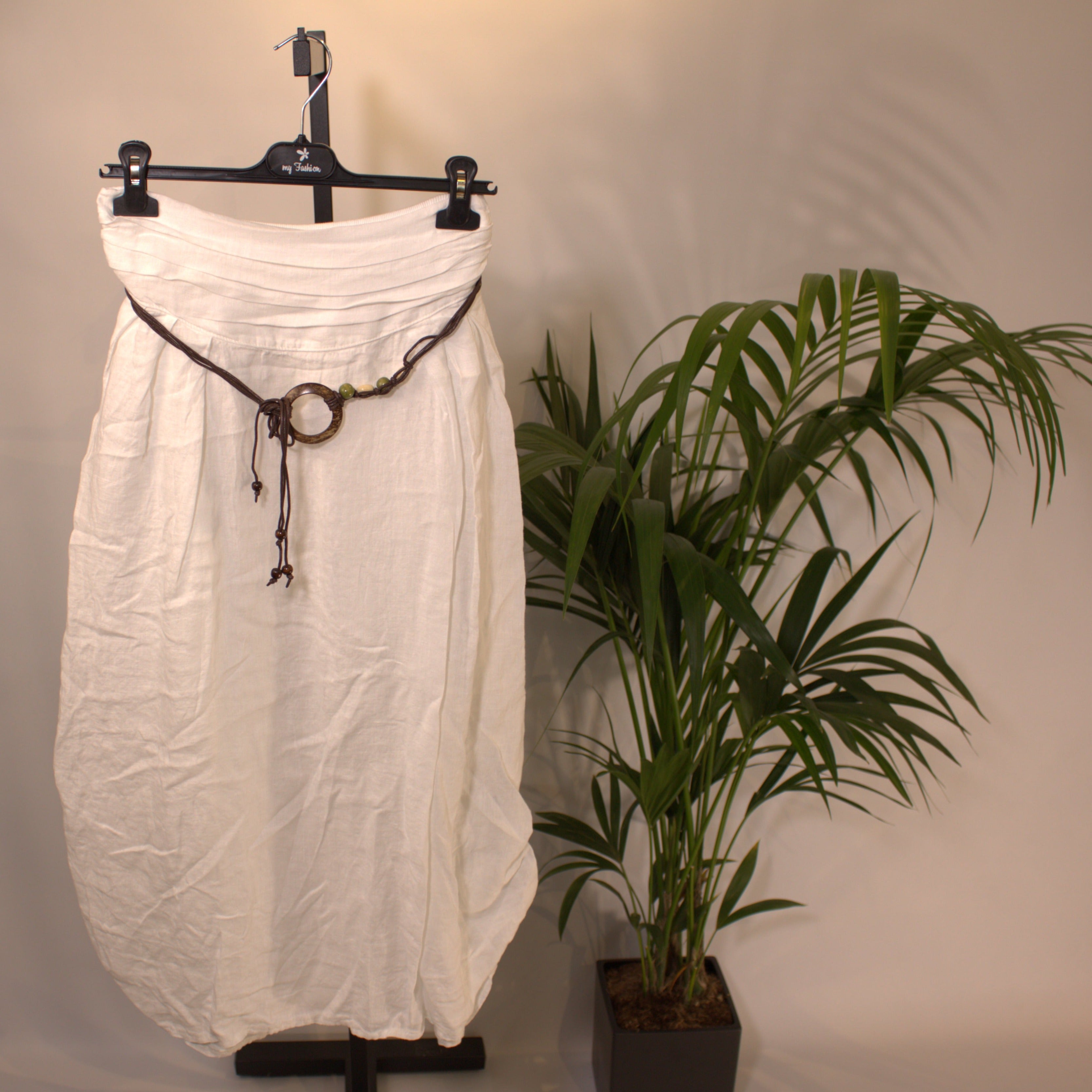 Linen skirt A - white