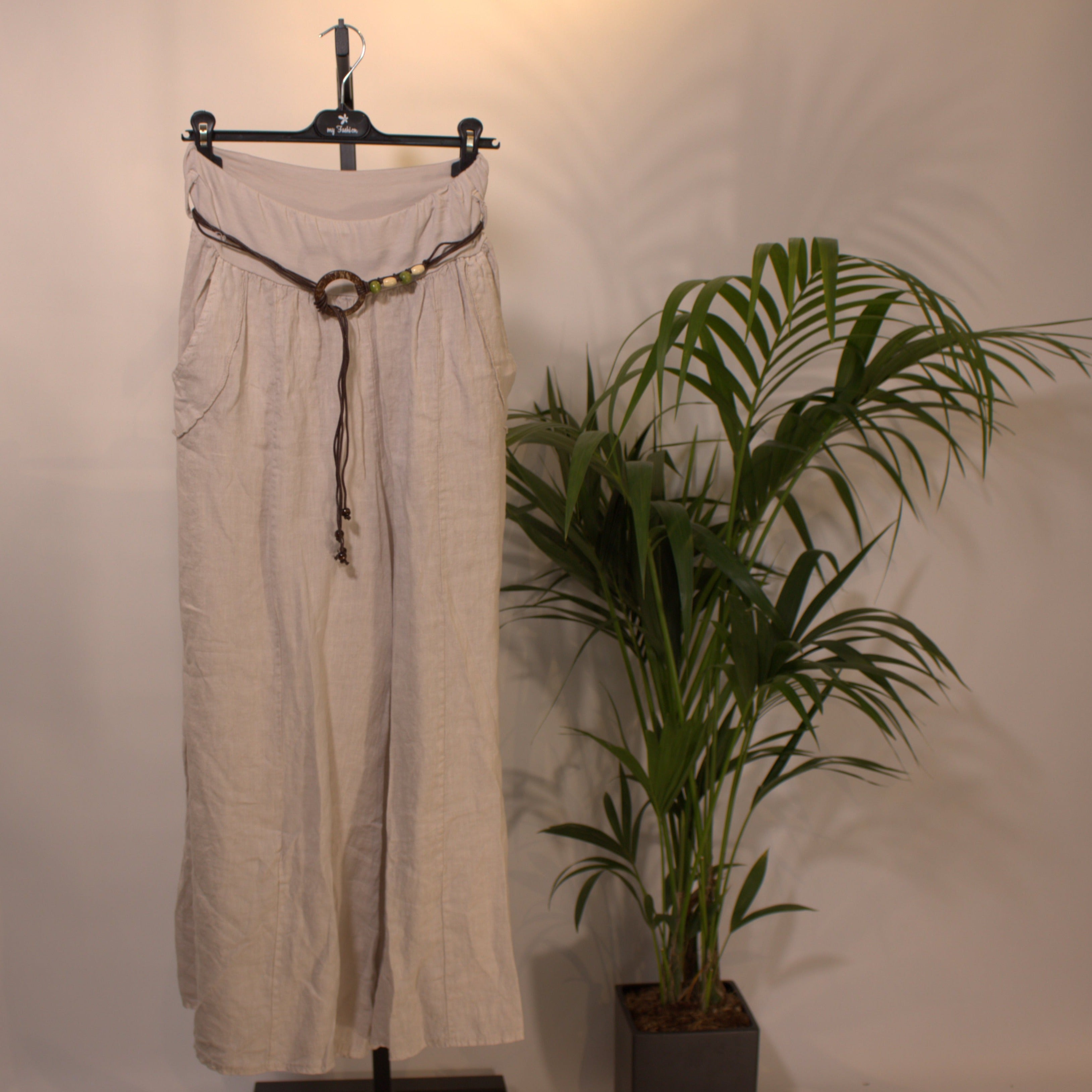 Linen Pants B - beige
