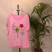 Flower shirts C - pink