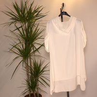 Longshirt hooded - white