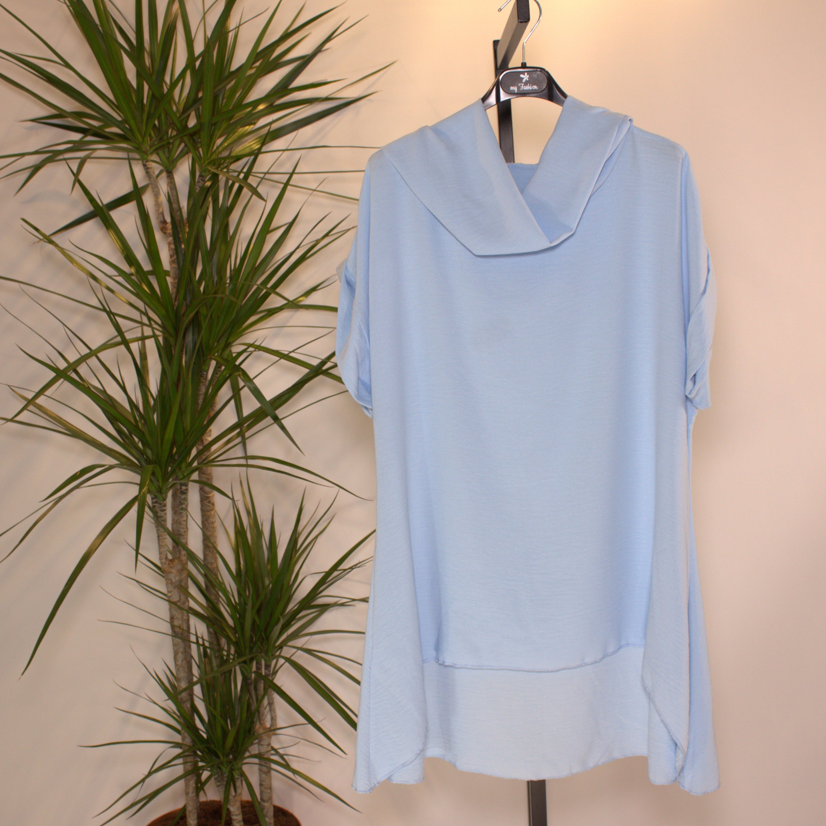 Longshirt hooded - blue