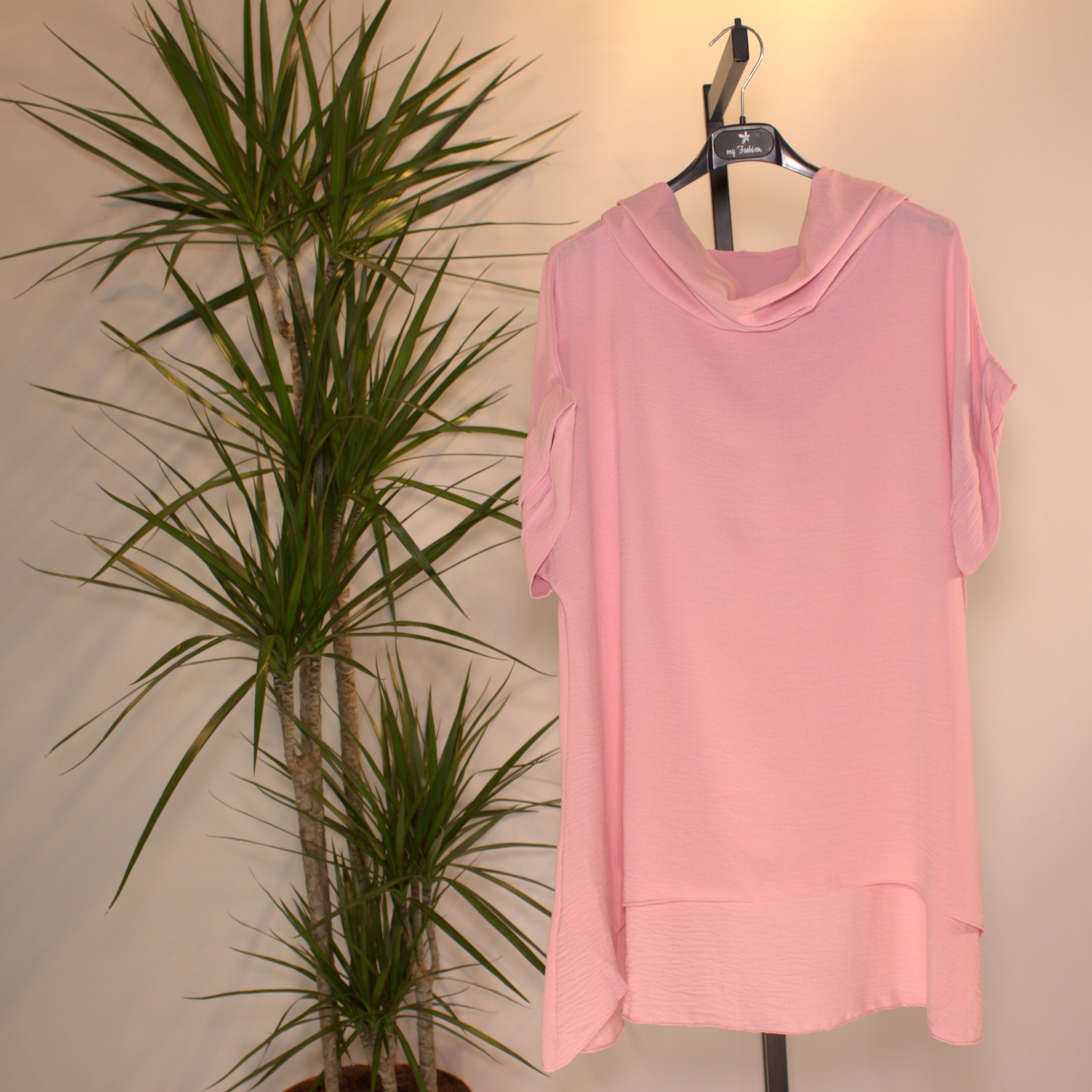 Longshirt hooded - pink