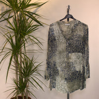 Blouse letter print - olive