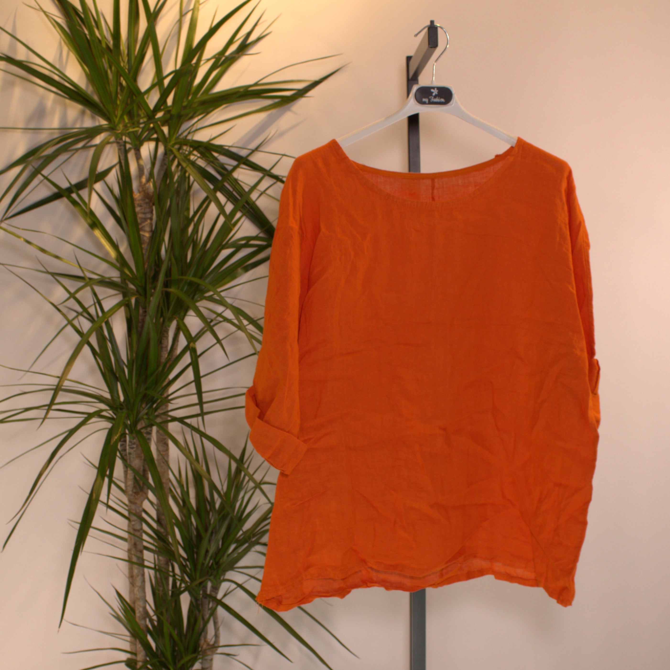 Linen shirt A - orange