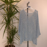 Top knitted glitter - blue