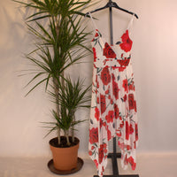 Kleid Rose - weiss rot