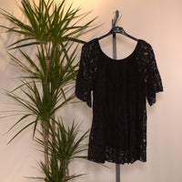 Top lace - black