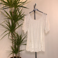 Top lace - white