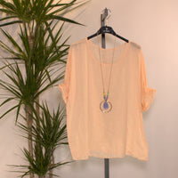 Shirt cotton chain - peach
