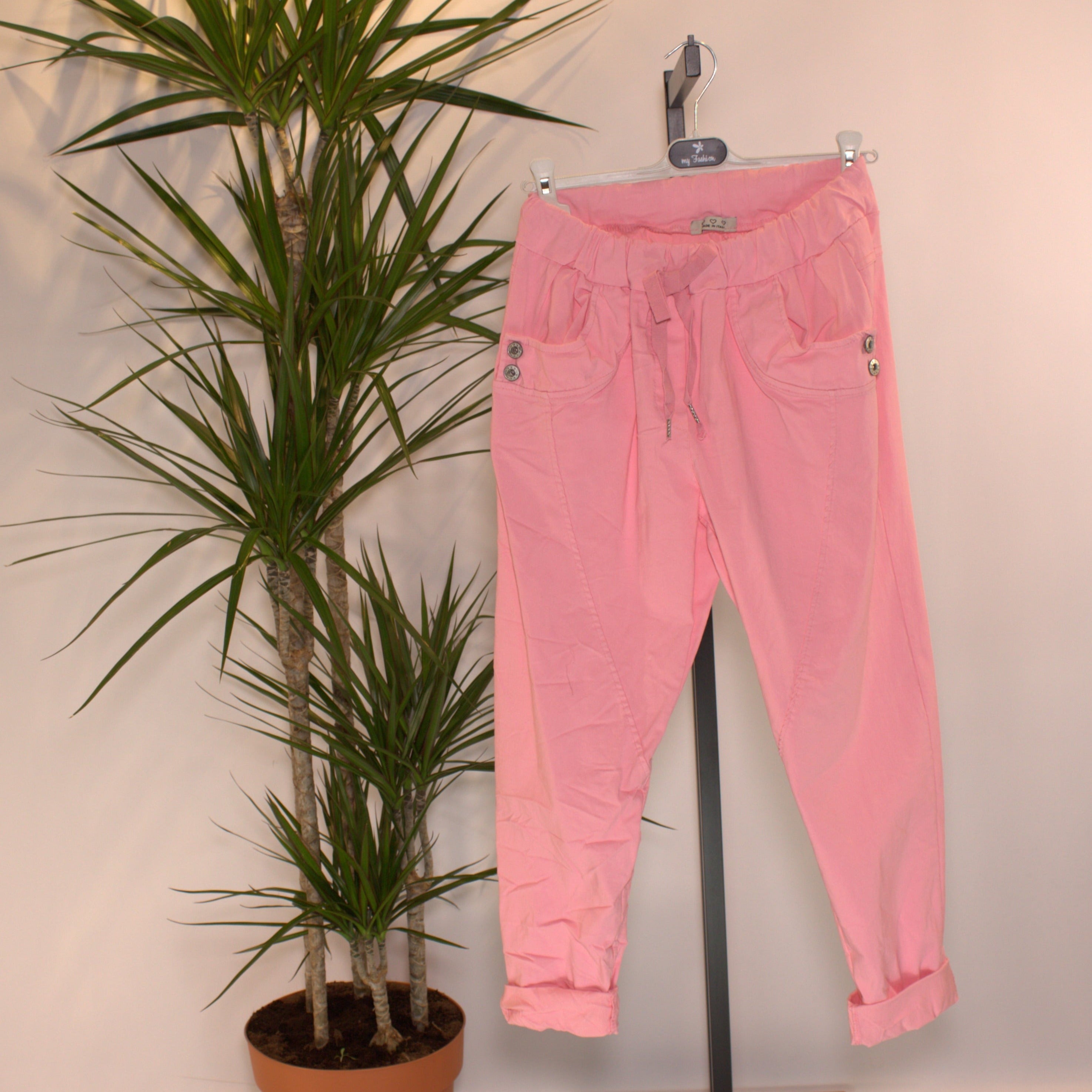 fabric pants F - pink
