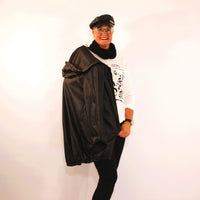 Leather Look Jacket - Black