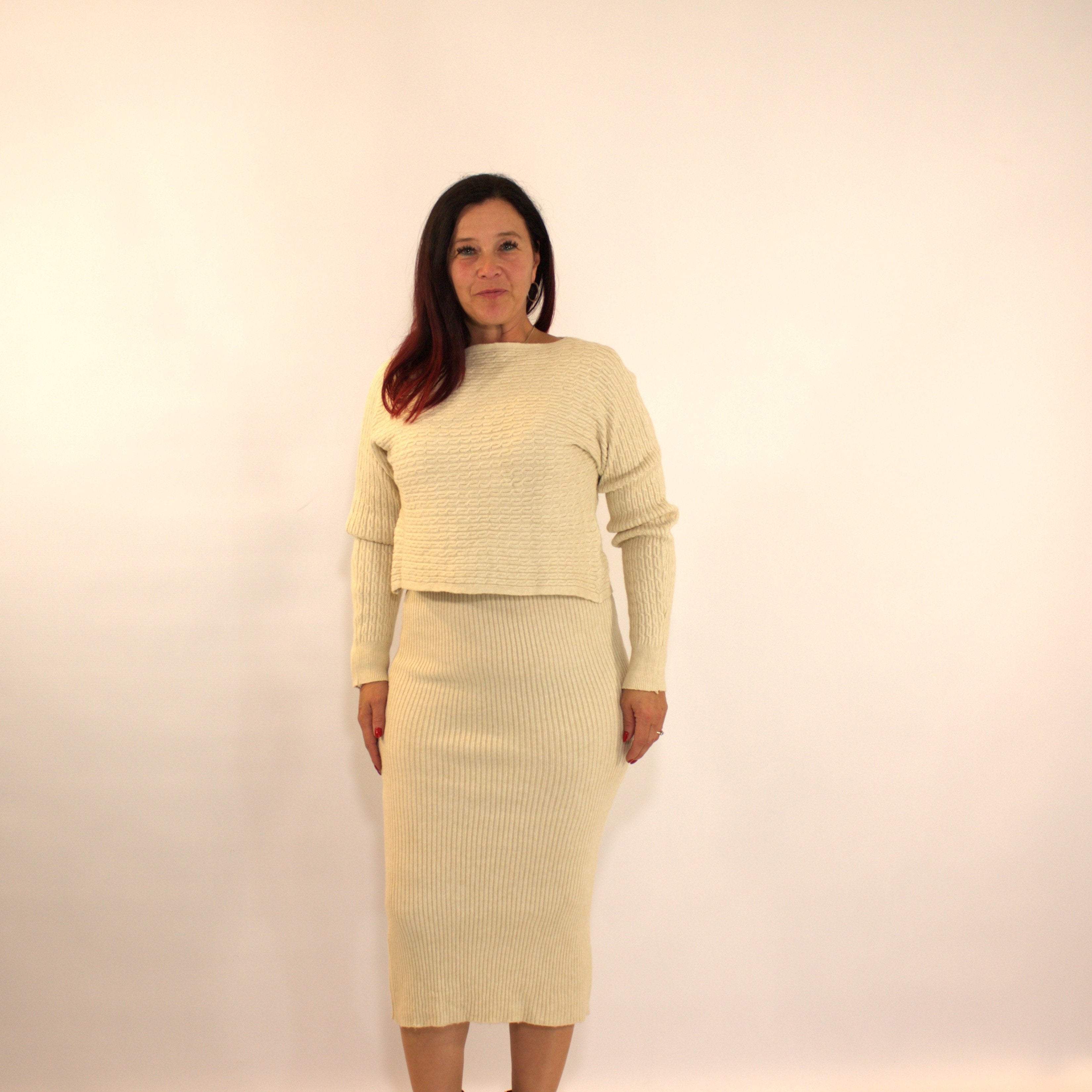 Dress Pullover Combi A - Beige